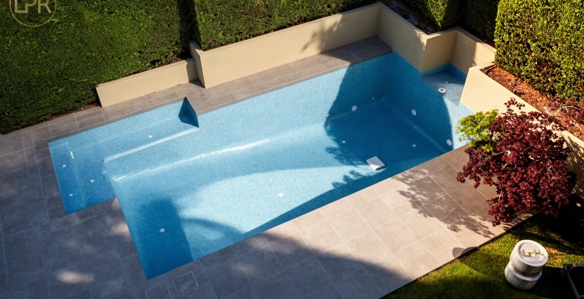 After: the completed Glendale pool after tiling