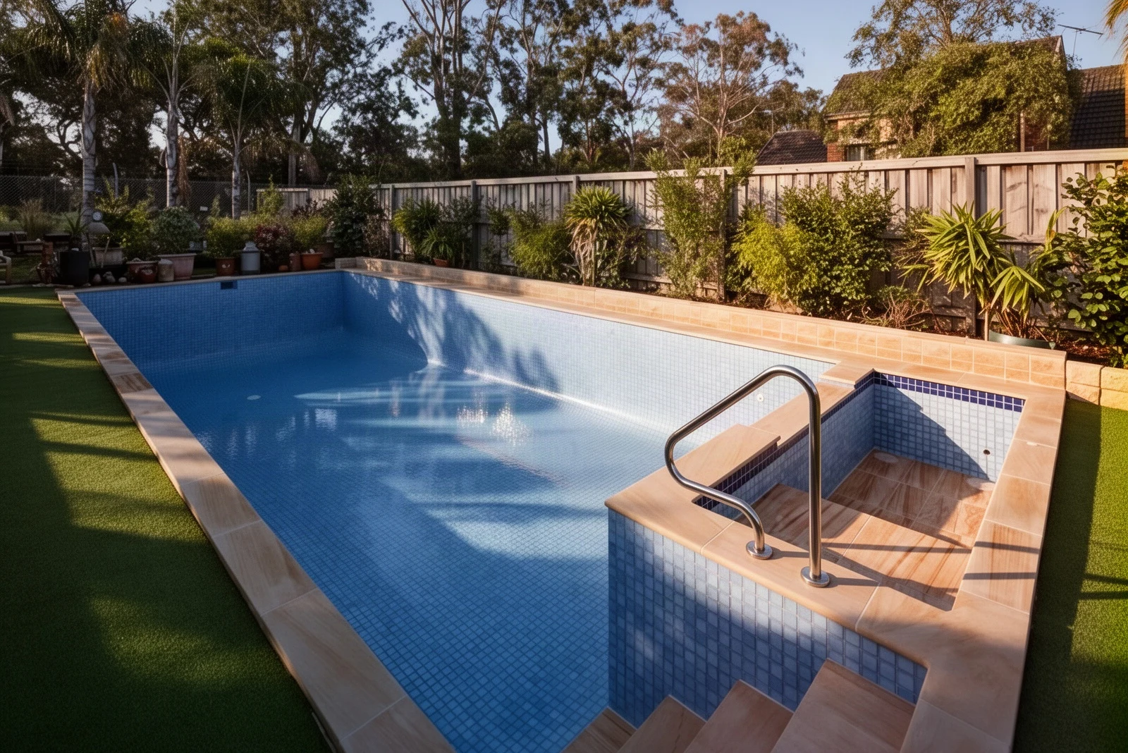 A fully tiled pool in Eagle Rock