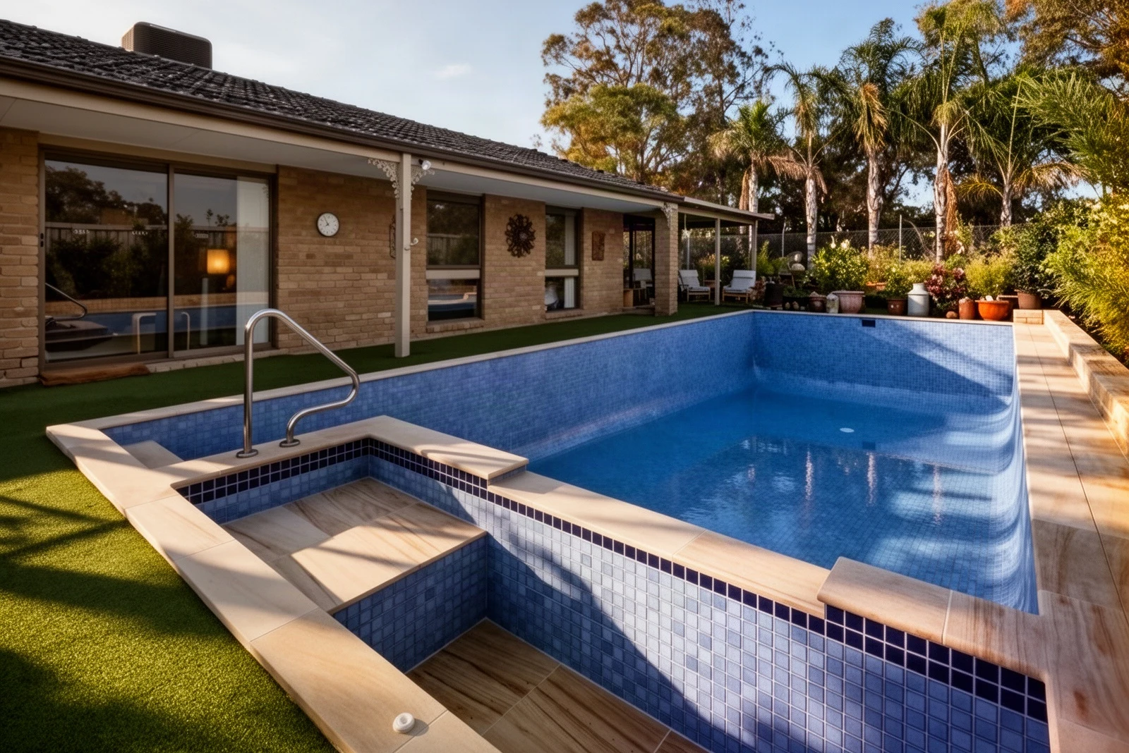 A fully tiled pool in Eagle Rock
