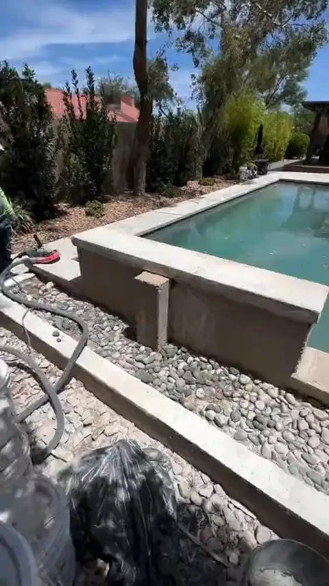 Tired decking and waterfall tile swapped for a two-tone finish