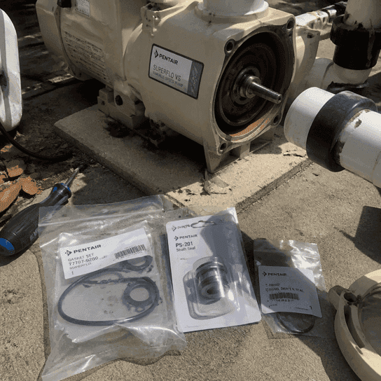 New seal and gasket set before fitting